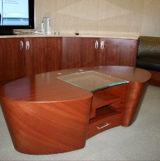 Commercial Media Table - perfect grain-match